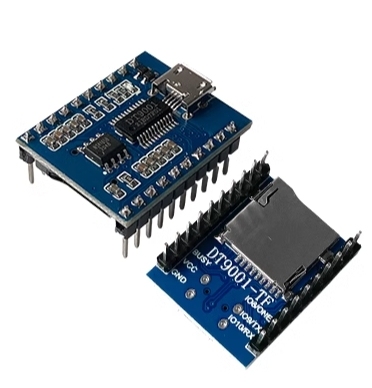 DT9001-TF USB Programmable 5W Amplifier MP3 Voice Player Module 10 Triggers/One Line Serial/TTL Control Electronic Components