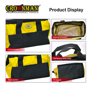 CROWNMAN 12.5 "sac <span class=keywords><strong>à</strong></span> <span class=keywords><strong>outils</strong></span> polyvalent Style promotionnel sac <span class=keywords><strong>à</strong></span> <span class=keywords><strong>outils</strong></span> en tissu Polyester Oxford <span class=keywords><strong>Textile</strong></span> pliant main boîte <span class=keywords><strong>à</strong></span> <span class=keywords><strong>outils</strong></span> en plastique - Product Image 4