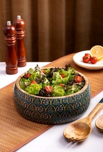 100% Impresión de esmalte de madera de mango natural con juego de cuchara y tazón Idea de regalo de negocios hecha a mano para alguien querido. - Product Image 3