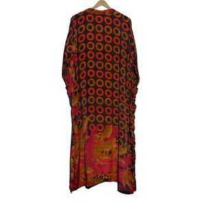 Kimono Largo de seda Floral para mujer, cárdigan, Maxi Albornoz y bata, bata India Bohemia para la noche de verano y primavera - Product Image 3