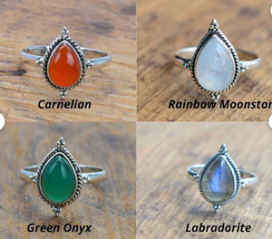 925 argent Sterling filles mode bague en pierres précieuses naturelles personnalisé bijoux en pierres précieuses exportateur fournisseur de bijoux en argent fin - Product Image 2