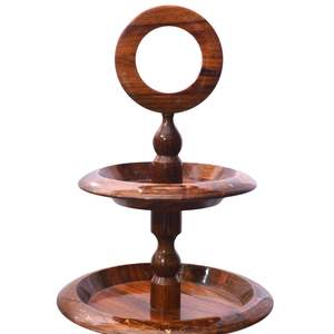 Magnifique plateau de service en bois à 3 compartiments, tailles personnalisées, fabrication artisanale en gros - Product Image 2