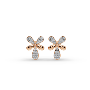 Boucles d'oreilles en diamant à quatre pétales cultivé en laboratoire, accessoire de bijouterie élégant et luxueux - Product Image 6