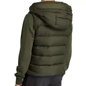 Gilet matelassé respirant avec logo personnalisé en polyester style duvet, chaud pour l'hiver, vêtements d'extérieur sans manches pour hommes, vestes - Product Image 2