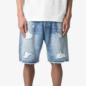 Pantalones cortos de mezclilla personalizados Jorts de alta calidad 100% algodón pantalones cortos de mezclilla lavados pesados pantalones cortos de mezclilla lavados Vintage para hombres servicio Oem - Product Image 6