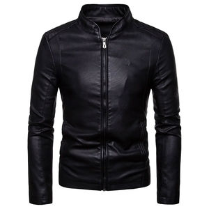 Veste pour homme Veste en cuir d'hiver noire pour homme Élégante toutes tailles avec logo personnalisé Vêtements tendance pour homme - Product Image 1