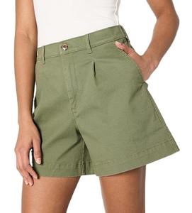 Shorts pour femmes à taille haute, coupe décontractée, style A, dos élastique - Product Image 1
