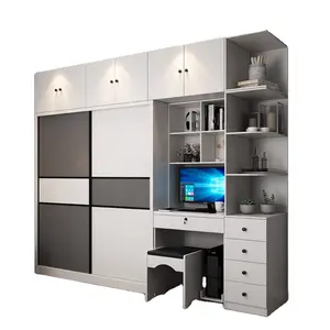 आधुनिक सरल डिज़ाइन होम बेडरूम फ़र्निचर बच्चों की अलमारी व्हील के साथ (UL-24HT0082)