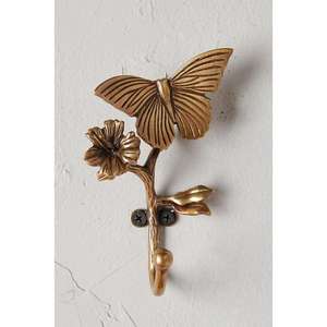 Antique Reproduction Brass Wall <b>Hooks</b> with Best Quality Craftsmanship for Historic Home& Insect Design Golden Polished Finished - Product Image 4