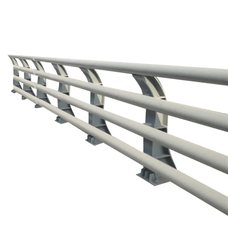 Rail de garde-corps piétonnier de route en acier inoxydable pour sur des ponts rambarde de pont en aluminium