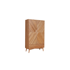 Fabricante de armarios con dos puertas y cajones de madera de teca sólida y duradera - Product Image 2