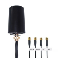 Antenne MIMO omnidirectionnelle à montage à vis étanche 4 en 1 combinée à gain élevé SD personnalisée Antenne Wifi extérieure GPS 3G 4G LTE 5G