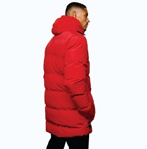100% Polyester X2 Polaire Rouge Full Zip Ice Tech Puffer Coat Entièrement Rembourré Pour Le Confort Et La Chaleur - Product Image 2