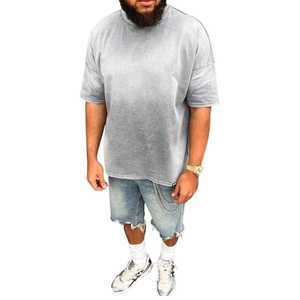 เสื้อยืดผ้าฝ้ายฟอกฟอกสีพรีเมี่ยมใส่สบายโอเวอร์ไซส์แฟชั่นสตรีทแวร์ทันสมัย - Product Image 3