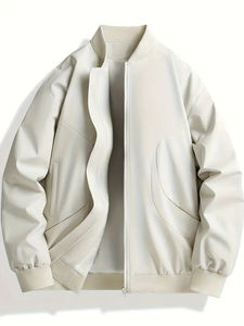 Chaqueta de bombardero para hombre hecha a medida con cuello alto Chaqueta de talla grande de calidad con precio de logotipo - Product Image 6