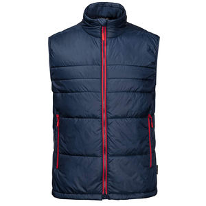 Gilet rembourré doublé en polyester sans manches à col roulé veste en duvet gilet de course manteau coupe-vent de voyage d'hiver pour hommes - Product Image 4