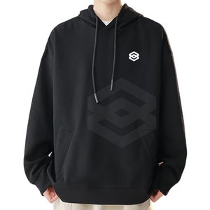 Sudadera con capucha de gran tamaño de invierno de alta calidad para hombre, diseño informal con capucha y patrón sólido, impresión Digital, suministro ODM - Product Image 1