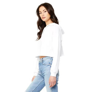 Sweat à capuche en coton à la mode de couleur personnalisée pour femmes, nouveau style de vêtements de sport avec col zippé pour la saison d'hiver, prix bon marché OEM - Product Image 6
