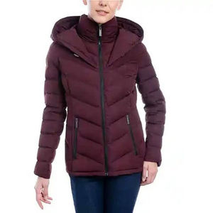 High Quality Women's Puffer Jacket Unique Embroidery Letter <b>Waterproof</b> Breathable Nylon Polyester New Arrival Fashion Design - Product Image 1