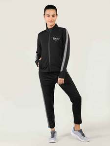 Manches longues hiver chaud Jogging costume fermeture éclair col étanche imprimé Logo Football entraînement uniforme ensemble vêtements de sport survêtements - Product Image 6