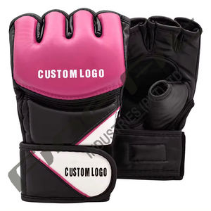 Gants de MMA personnalisés de haute qualité en cuir synthétique gants de MMA d'entraînement de combat de demi-doigt professionnels - Product Image 1
