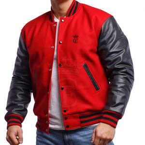 Streetwear Vêtements Chauds Letterman Veste Stand 100% Coton Qualité Supérieure Logo Personnalisé Respirant Dernier Design Hiver - Product Image 3
