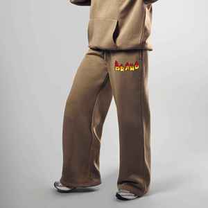 Nouveau Style sur mesure hiver dentelle pantalons de survêtement pour femmes taille moyenne coupe régulière pantalon droit bas poignets coupe ample athlétique - Product Image 1