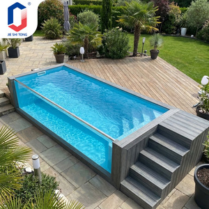 Custom Luxury Above <strong>Ground</strong> Fiberglass Swimming <strong>Pool</strong> with Clear Acrylic Window Prefabricated FRP Outdoor <strong>Pool</strong> - Product Image 1