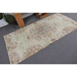 พรมขนสัตว์สีเขียวแบบดั้งเดิมสำหรับห้องนั่งเล่น3.7x7.5ft พรมตุรกีเย็บปะต่อกันสำหรับข้างเตียงห้องโถงน้ำยาง - Product Image 2