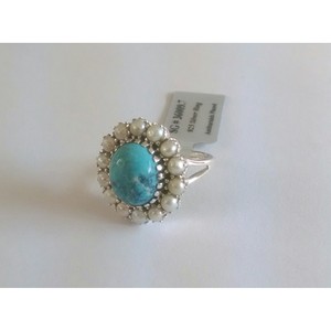 Handmade Natural Turquoise <b>Ring</b> for Women <b>925</b> Sterling <b>Silver</b> Dainty Hip-Hop Style Bezel Setting Shah Gems for Everyday Wear - Product Image 1