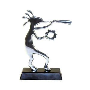 Artisanat en métal forgé nouveauté Vintage créatif aluminium rhinocéros Statue Sculpture Figurine Sculptures de Table sur le thème des animaux - Product Image 4