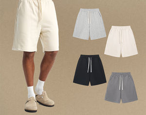 กางเกงขาสั้นสำหรับผู้ชายกางเกงขาสั้นกีฬาของผู้ชายกางเกงขาสั้นชายหาดทรงตรงยาวปานกลางแบบลำลองแบบถักทรงหลวม - Product Image 5