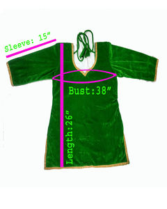 เสื้อคอหัวใจแขนยาวทำจากวัสดุกำมะหยี่ - Product Image 3