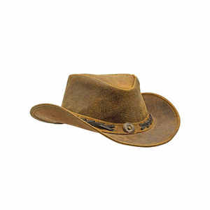 Nuevo sombrero de cuero de vaquero Vourex de alta calidad a la moda para estilo europeo americano Unisex para viajes uso al aire libre personalizado - Product Image 6
