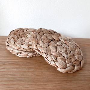 Wholesale eco-friendly water hyacinth <b>coaster</b> with logo lowest price good quality <b>drink</b> <b>coasters</b> - Product Image 1