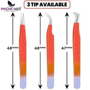 Pinzas Profesionales para Extensión de Pestañas con Logotipo Personalizado, Acero Inoxidable, Agarre Nano, Herramienta de Belleza para Aplicación de Pestañas - Product Image 4