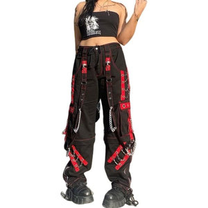 Pantalones de Mujer, Estilo Gótico, Punk, Emo, Anchos, con Campana, Estilo Grunge, Hip Hop, Ropa Convertible - Product Image 2