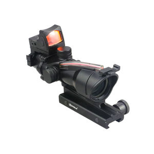 "4X <b>Magnified</b> Tactical Fiber Optic Prism Scope with HD1077 Red Dot Sight for Outdoor Hunting" - Product Image 2
