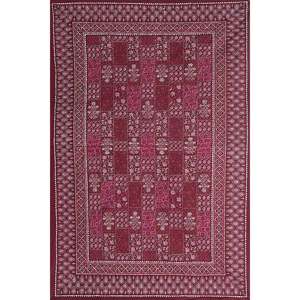 Juego de Sábanas de Algodón Borgoña con Motivos Étnicos y 1 Funda de Almohada (180 Hilos) - Juego de Cama Ecológico (BSB1119) - Product Image 3