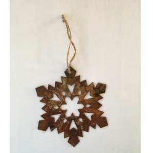 Artisanat fait main de haute qualité, ornement de Noël en fer forgé, design personnalisé, finition dorée, décoration de Noël pour l'arbre - Product Image 5