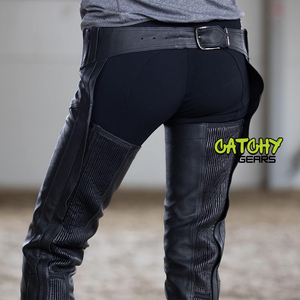 Chaps en cuir de Cowboy respirant à coupe réglable haute performance Western Riding Training and Competition Full Chaps pour unisexe - Product Image 6