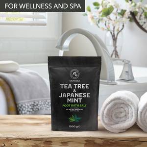 Aromatika Tea Tree & Japanese Mint Sel Marin Naturel en Cristaux pour Bain de Pieds 1000g Rafraîchissant Anti-Odeur Sachet Doypack - Product Image 2
