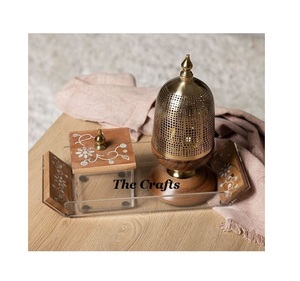 Bulk Stainless Steel And Wooden Mabkhara Bakhoor Burner With Oud Box And <b>Tray</b> Bestest Quality Wedding Mabkhars - Product Image 6