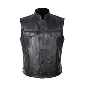 Chaleco de moda de Cuero 100% de buena calidad, precio razonable, ropa de hombre, Chaleco de cuero transpirable - Product Image 1