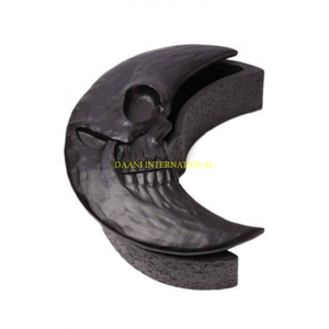 Soporte para cuenco de caramelo esqueleto de Halloween, esqueleto de aluminio plateado, Plato decorativo para aperitivos, centro de mesa gótico de terror, uso de mesa de fiesta - Product Image 5