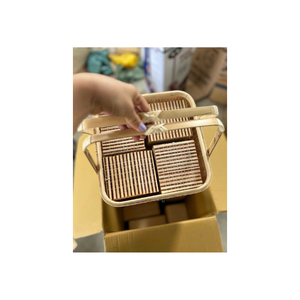 Cajas de pastel de Luna de bambú ecológicas Diseño cuadrado plegable para la conservación de alimentos del Festival del Medio Otoño y la protección del planeta - Product Image 2
