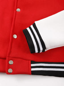 2025 chaqueta universitaria de calidad superior transpirable personalizada con bordado de chenilla chaqueta universitaria de lana Unisex con bordado personalizado - Product Image 3