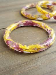 Brazalete de flores secas naturales Flor prensada en resina Art Deco Pulsera redonda decorativa para mujer Aliento de bebé - Product Image 6