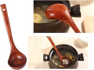 Juego de utensilios de madera ecológicos, espátula y tenedor antiadherentes para cocinar utensilios de cocina con utensilios de madera - Product Image 4