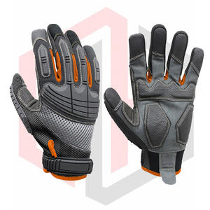 Guante antivibración de impacto de cuero sintético con parche de PU de alta calidad - Product Image 1